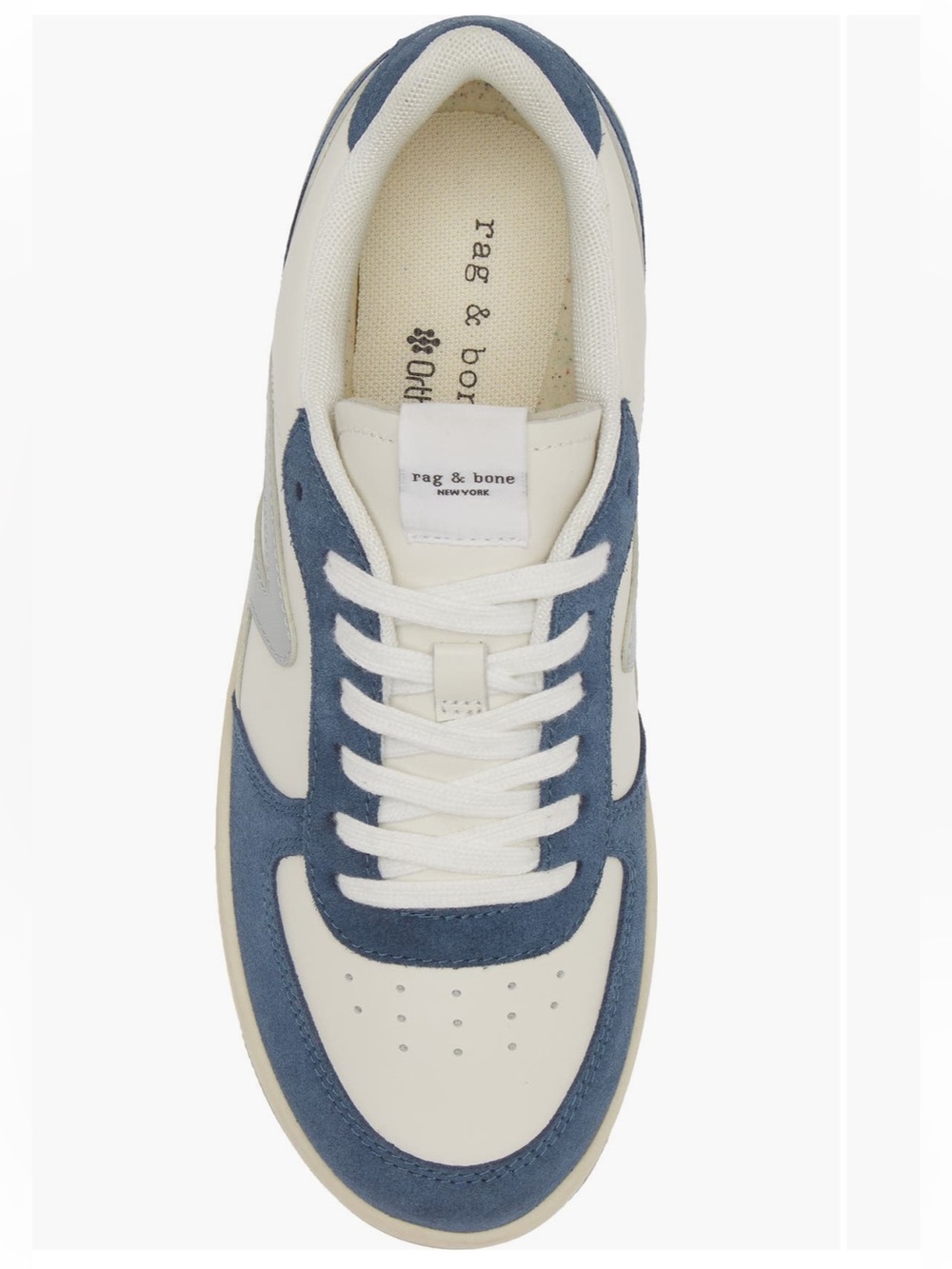 Rag & Bone retro court leather sneakers in Navy and White (limited edition) US 8 - Picture 3 of 15